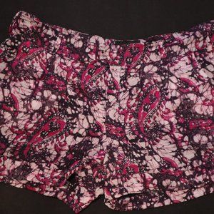 Paisley Abstract Shorts with Pockets Fully Lined. Size Small.
